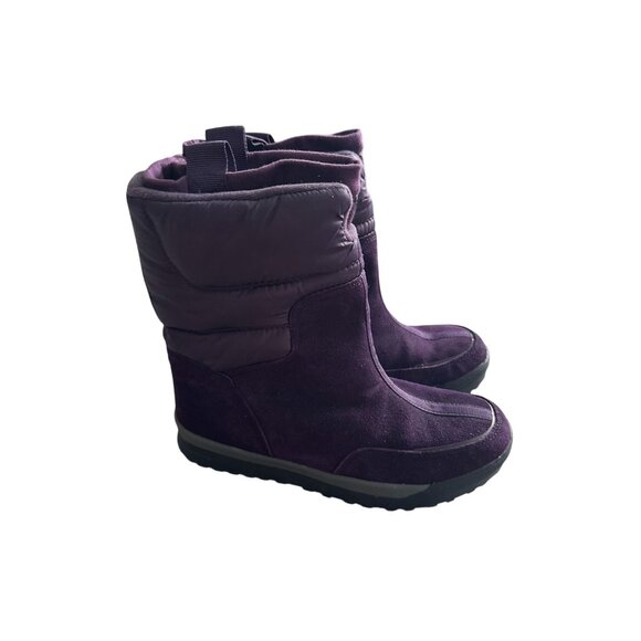 LANDS END Women's  Purple Lined Water Resistant Winter Snow Boots Size 8 - Picture 3 of 8